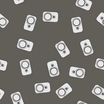 Seamless pattern efficient power bank wireless cartoon vector Stock Illustration