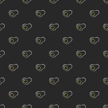 Seamless pattern with egg icons. Doodle vector eggs illustration Stock Illustration