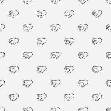 Seamless pattern with egg icons. Doodle vector eggs illustration Stock Illustration