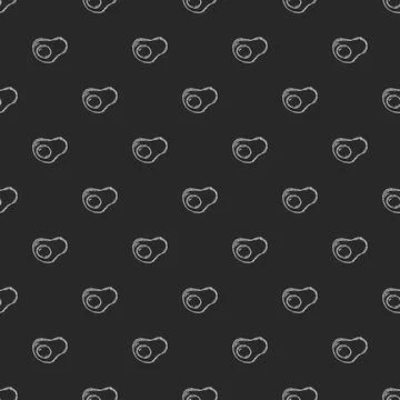 Seamless pattern with egg icons. Doodle vector eggs illustration Stock Illustration