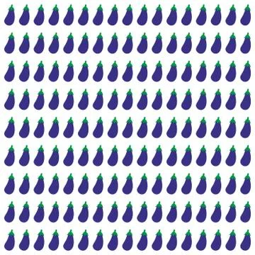 Seamless pattern with eggplants. Ripe and healthy eggplant. Vegetables backgr Stock Illustration