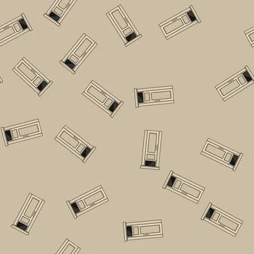 Seamless pattern egress door house entrance cartoon vector Stock-Illustration