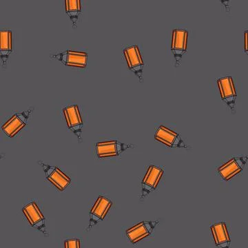 Seamless pattern eid arabic lantern cartoon vector Illustrazione stock