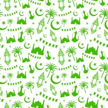 Seamless pattern for Eid Stock Illustration
