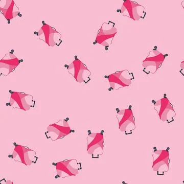 Seamless pattern elastic luggage cover cartoon vector Illustrazione stock