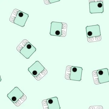 Seamless pattern electric bottle warmer cartoon vector Stock Illustration