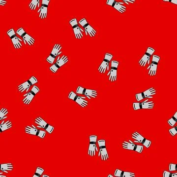 Seamless pattern electric gloves heated cartoon vector 스톡 일러스트