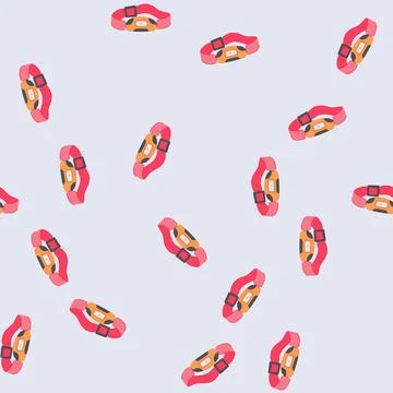 Seamless pattern electric headlamp flashlight cartoon vector Stock Illustration