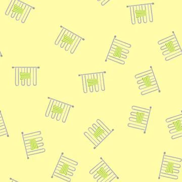 Seamless pattern electric heater towel cartoon vector Stock Illustration