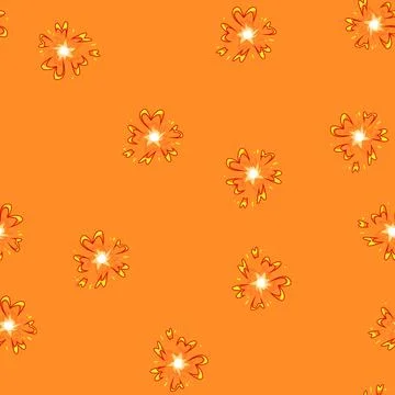Seamless pattern electric impact vfx cartoon vector Stock Illustration