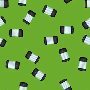 Seamless pattern electric lantern camp lamp cartoon vector 库存插图