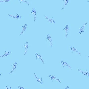 Seamless pattern Electric lightning strike graphic element depicting energy Illustration