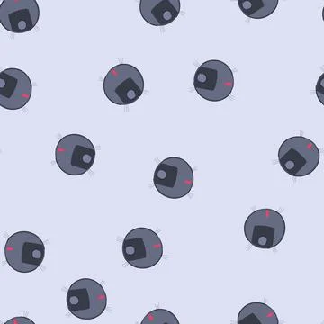 Seamless pattern electric robot vacuum cleaner cartoon vector Stock Illustration