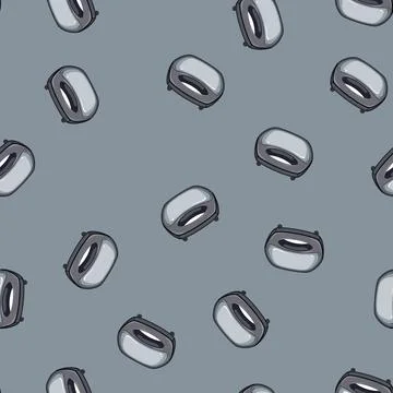 Seamless pattern electric sandwich maker cartoon vector Stock Illustration