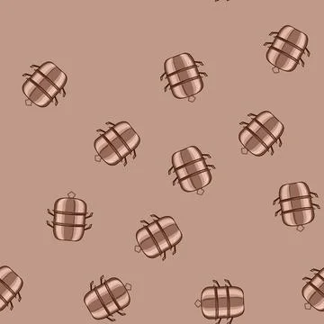 Seamless pattern electric steamer pot cartoon vector 스톡 일러스트