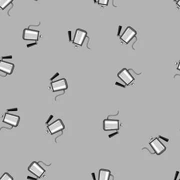 Seamless pattern electric steel drip kettle cartoon vector イラスト素材