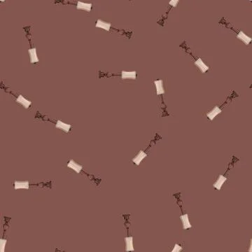 Seamless pattern electric vintage table lamp cartoon vector 스톡 일러스트