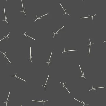 Seamless pattern electric wind turbine cartoon vector Illustrazione stock