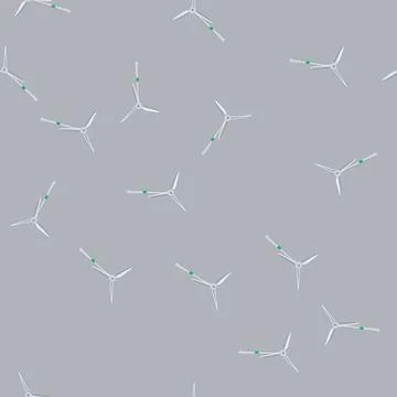 Seamless pattern electric wind turbine cartoon vector Stock Illustration