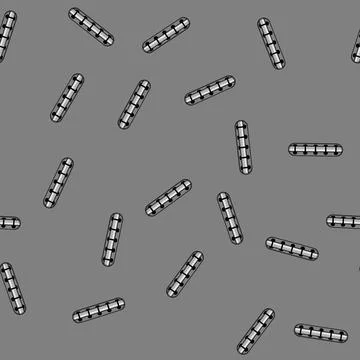 Seamless pattern Electrical cable managing clip organizing multiple wires, cr Stockillustratie