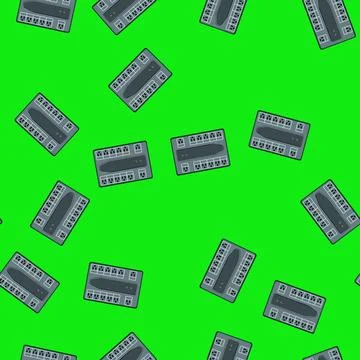 Seamless pattern electricity battery backup cartoon vector Illustrazione stock