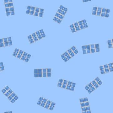 Seamless pattern electricity solar panels cartoon vector 스톡 일러스트