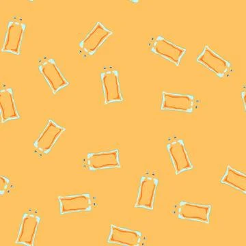 Seamless pattern electrolyte iv fluid bag cartoon vector Stock Illustration