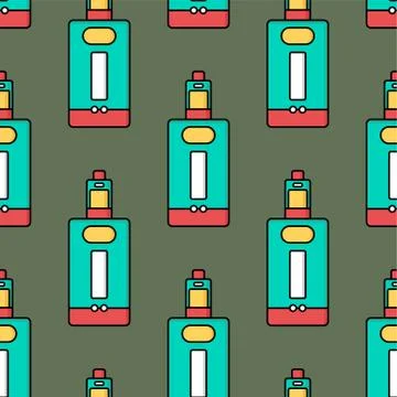Seamless pattern electronic cigarette vaporizer vector イラスト素材