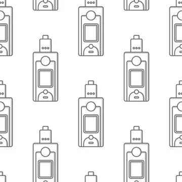 Seamless pattern electronic cigarette vaporizer vector イラスト素材
