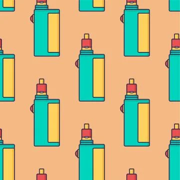 Seamless pattern electronic cigarette vaporizer vector イラスト素材