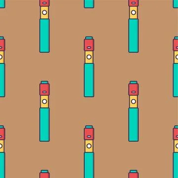 Seamless pattern electronic cigarette vaporizer vector イラスト素材