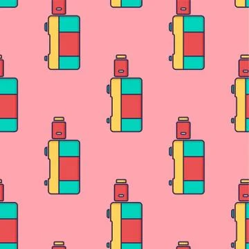 Seamless pattern electronic cigarette vaporizer vector 스톡 일러스트