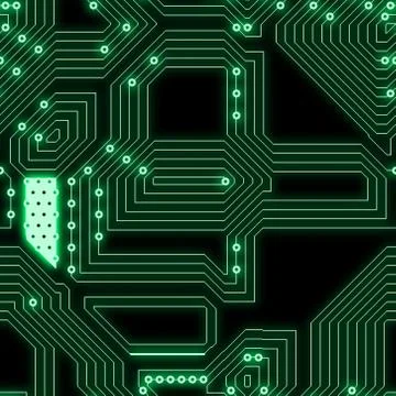 Seamless  pattern  of electronic high tech  pattern Stock Illustration