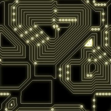 Seamless  pattern  of electronic high tech  pattern Stock Illustration