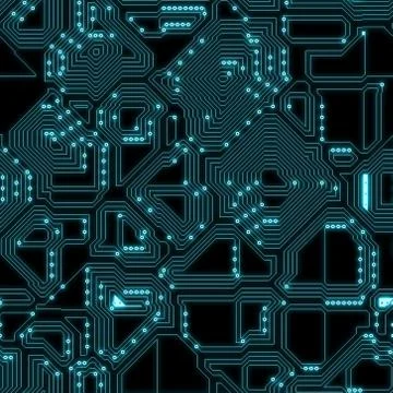 Seamless  pattern  of electronic high tech  pattern Stock Illustration