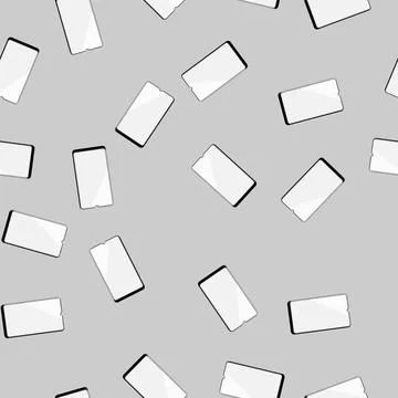 Seamless pattern electronic phone glass screen cartoon vector 스톡 일러스트