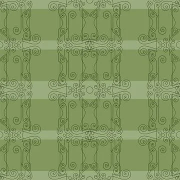 Seamless pattern of elegant flourishes Stock Illustration