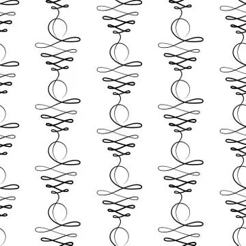 Seamless pattern of elegant flourishes Stock Illustration