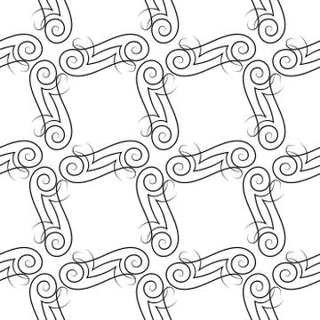 Seamless pattern of elegant flourishes Illustrazione stock