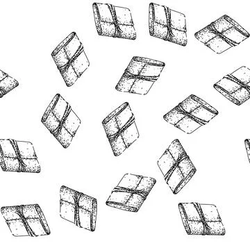 Seamless pattern elegant leather bound diary sketch hand drawn Stock Illustration