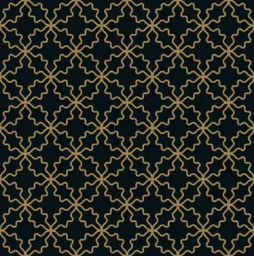 Seamless pattern. Elegant linear ornament. Geometric stylish background. Vect Illustrazione stock