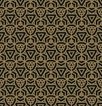 Seamless pattern. Elegant linear ornament. Geometric stylish background. Vect 스톡 일러스트