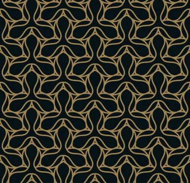 Seamless pattern. Elegant linear ornament. Geometric stylish background. Vect Illustrazione stock
