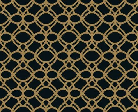 Seamless pattern. Elegant linear ornament. Geometric stylish background. Vect 스톡 일러스트