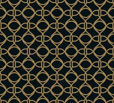 Seamless pattern. Elegant linear ornament. Geometric stylish background. Vect 스톡 일러스트