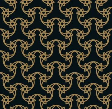 Seamless pattern. Elegant linear ornament. Geometric stylish background. Vect 库存插图
