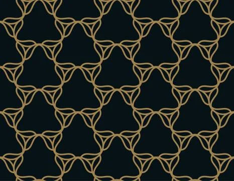 Seamless pattern. Elegant linear ornament. Geometric stylish background. Vect 库存插图