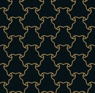 Seamless pattern. Elegant linear ornament. Geometric stylish background. Vect Stock Illustration