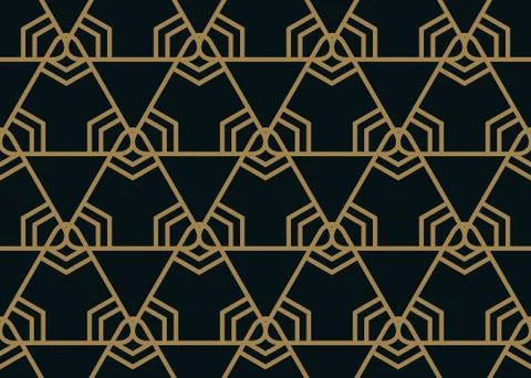 Seamless pattern. Elegant linear ornament. Geometric stylish background. Vect 스톡 일러스트