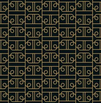 Seamless pattern. Elegant linear ornament. Geometric stylish background. Vect イラスト素材